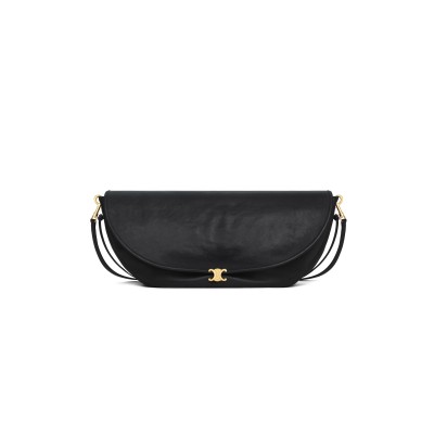 CELINE HALFMOON SOFT TRIOMPHE BAG IN SUPPLE SHINY LAMBSKIN 124142T88.38NO (46*19*10cm)